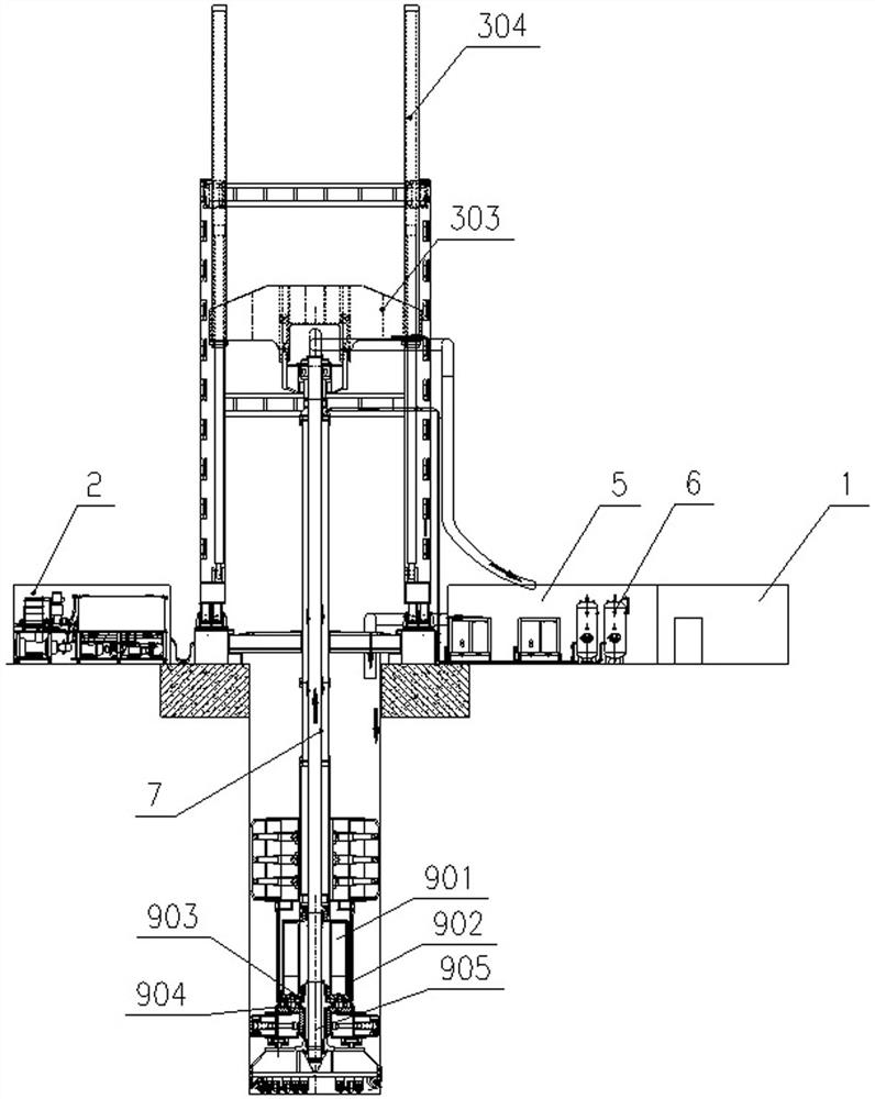 Novel drilling method vertical shaft boring machine