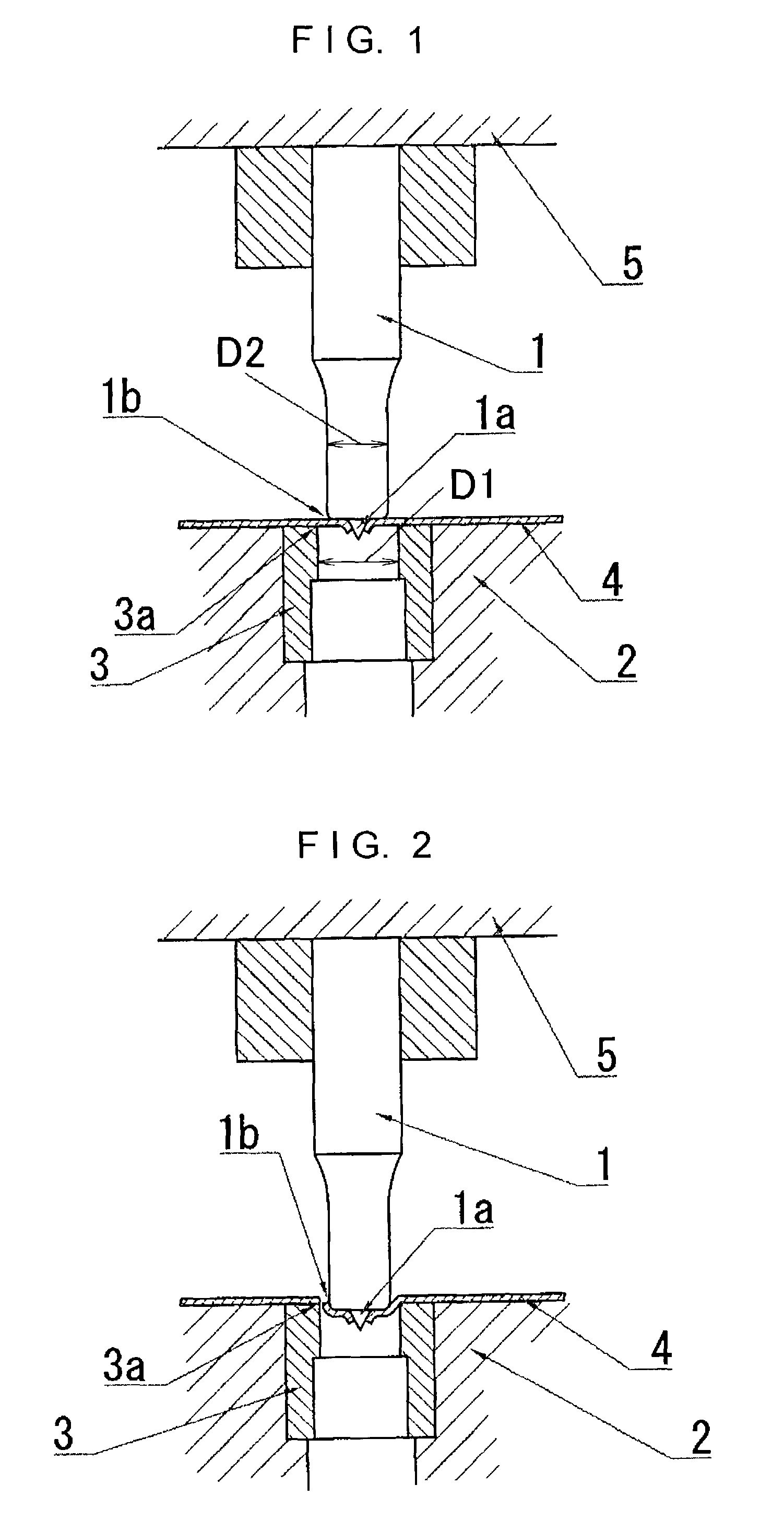 Method for press punching a hole in sheet metal and press die