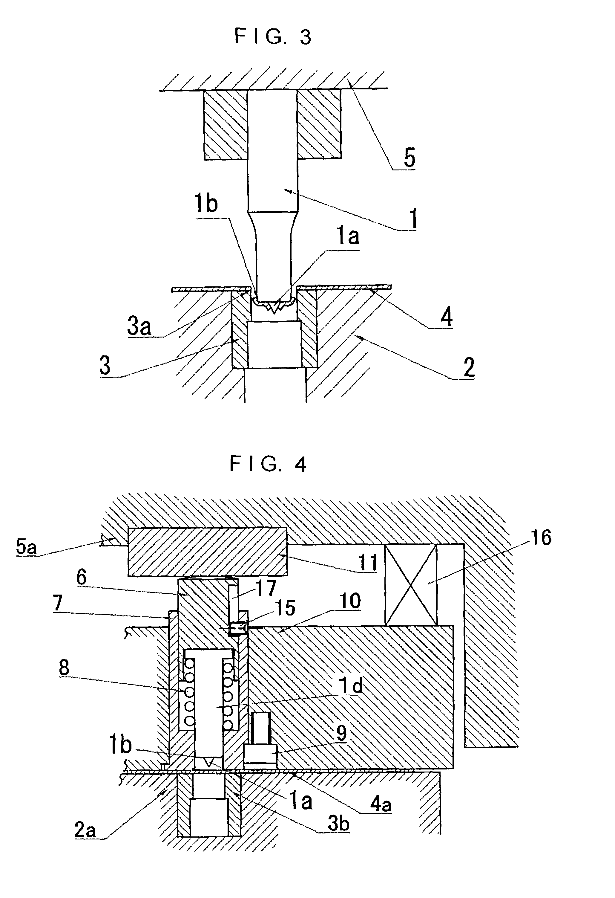 Method for press punching a hole in sheet metal and press die