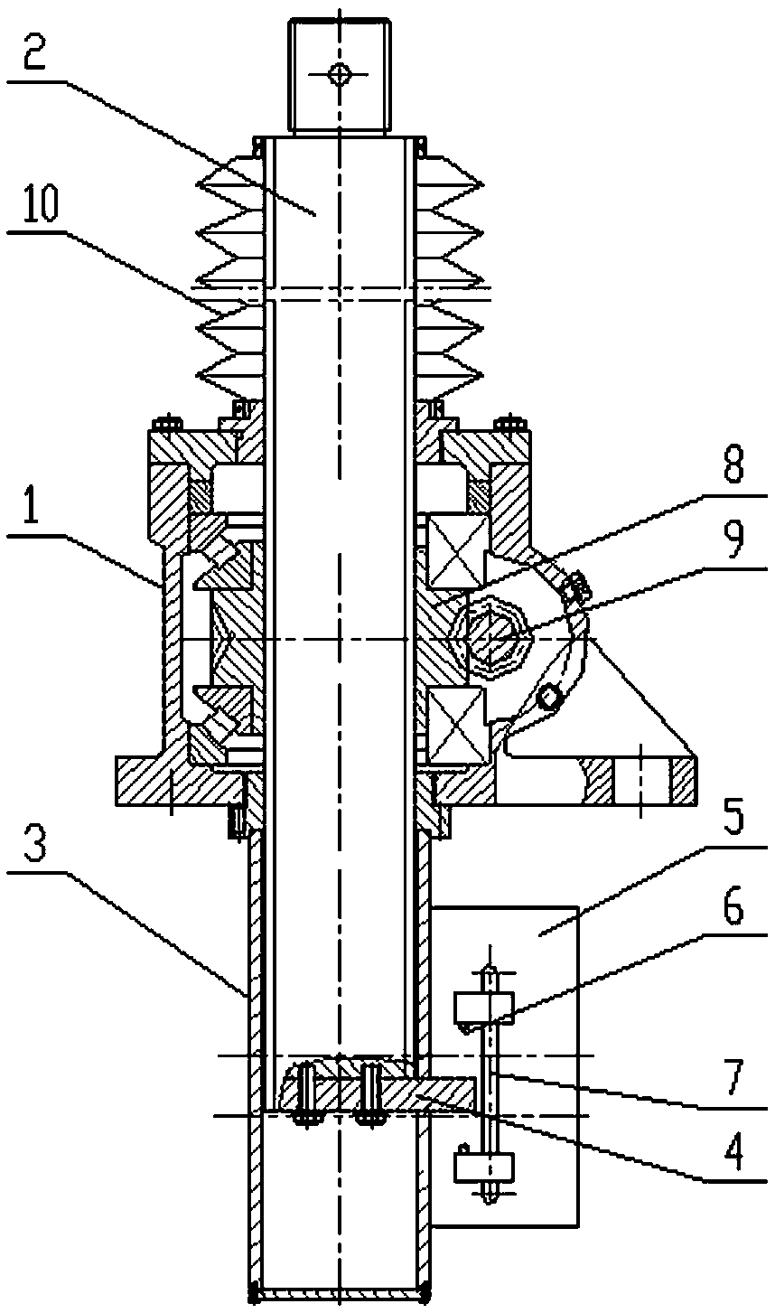 Anti-dust worm-gear lifting machine with self-control stroke