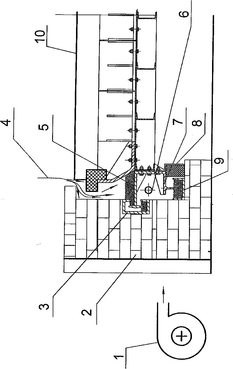 Sand seal structure for trolley of desktop forging furnace