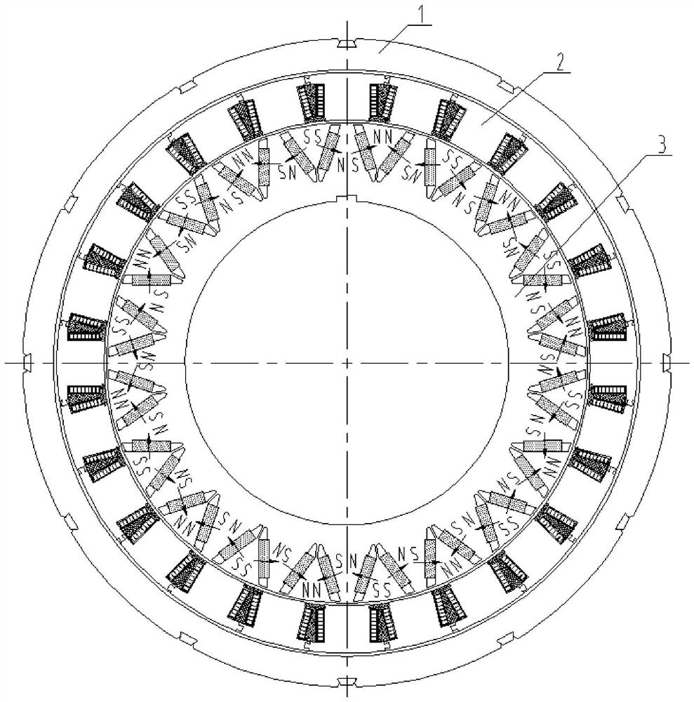 Rotary yoke magnetic circuit structure