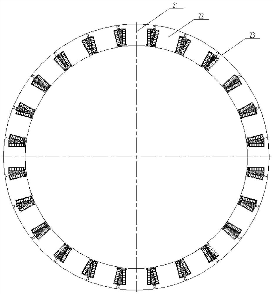 Rotary yoke magnetic circuit structure