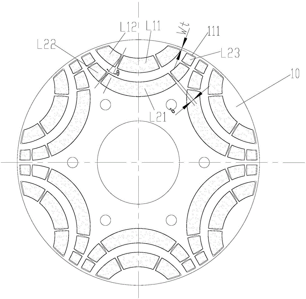 Motor rotor and electric motor having it