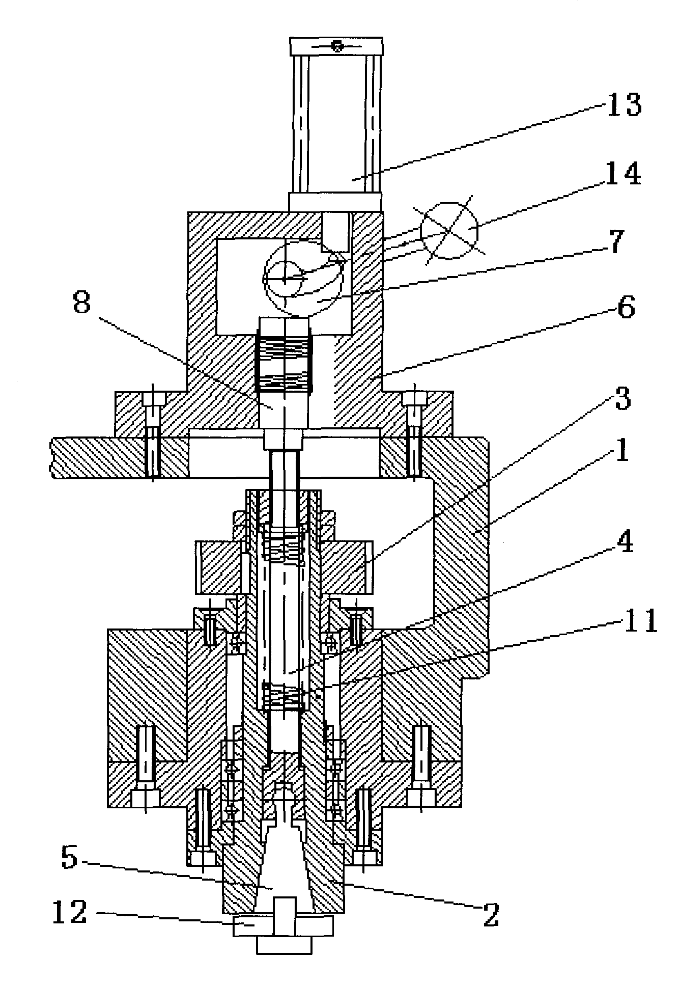 Rapid manual tool changing mechanism of numerical control milling machine
