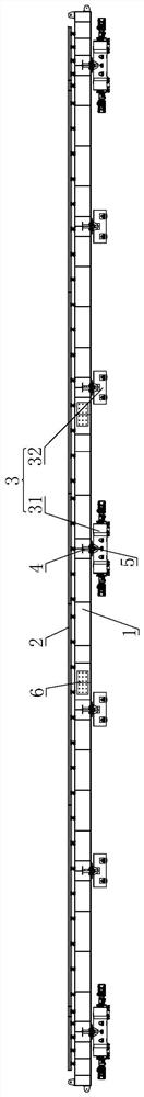 Movable trolley capable of achieving annular production of beams and slabs