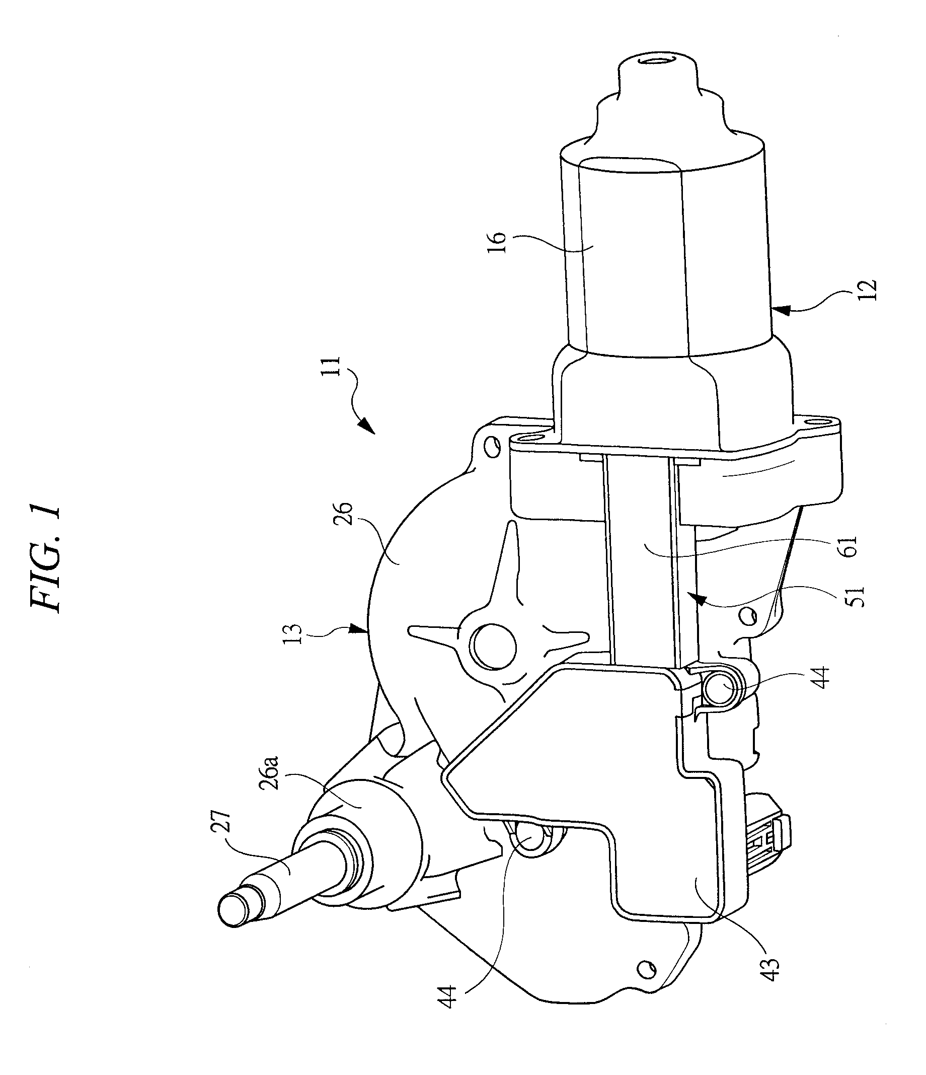 Electric motor with reduction gear mechanism