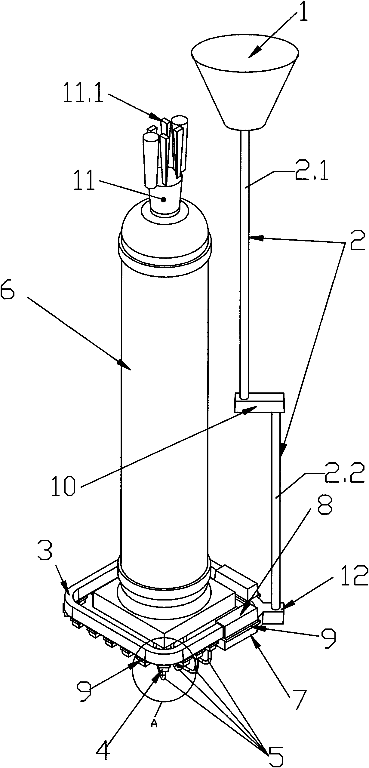 Gating system for stamping cylinder