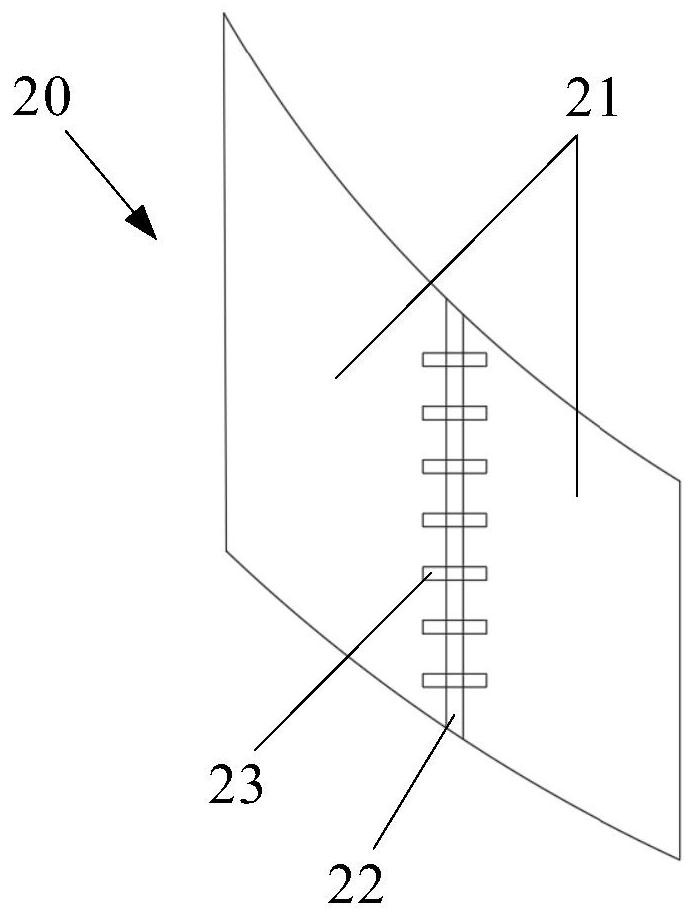 Shock absorption structure of active fault crossing tunnel