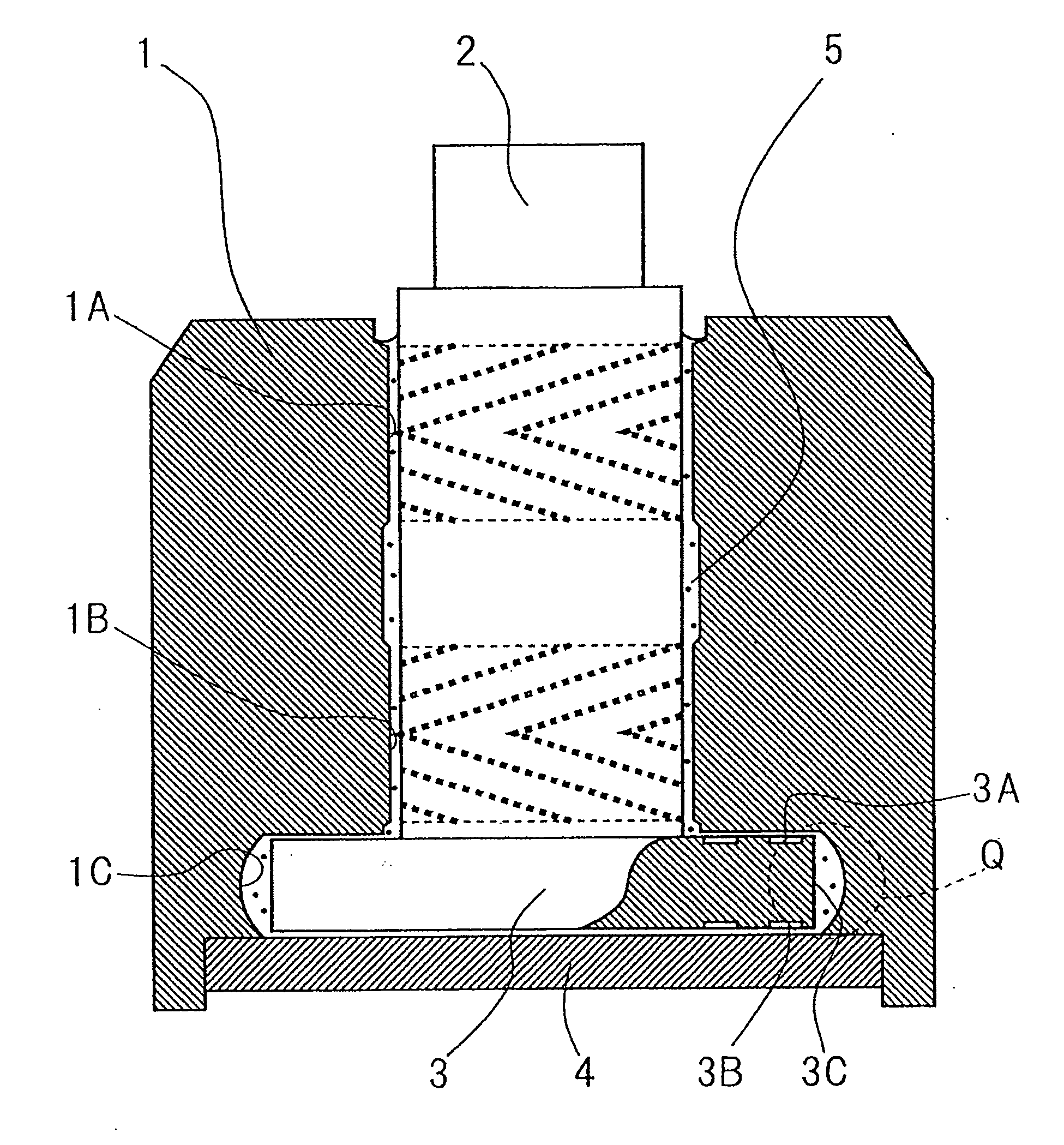 Hydrodynamic bearing device, spindle motor and disc recording and reproducing apparatus