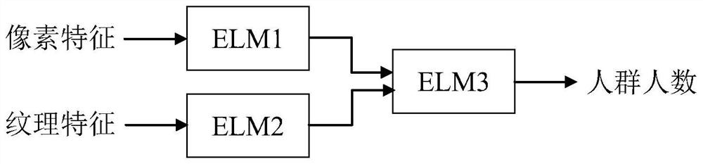 A crowd counting method based on two-way fusion of elm