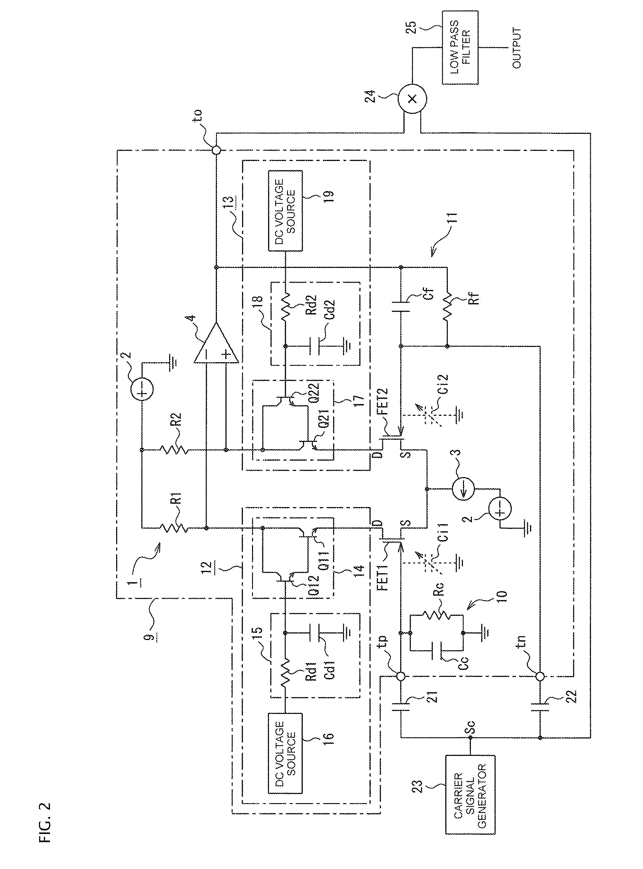 Electric charge detection circuit