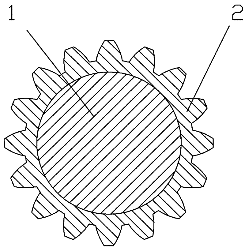 Iron-based gradient structure gear and manufacturing method thereof