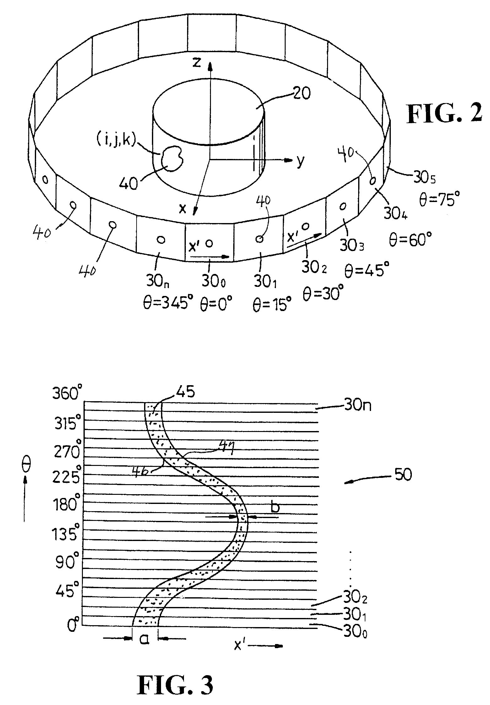 Object identifying system for segmenting unreconstructed data in image tomography