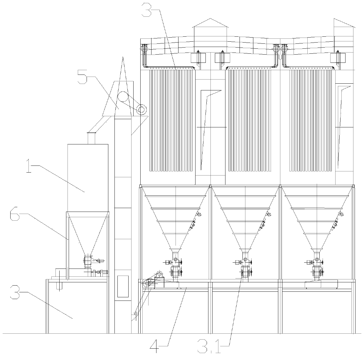 Blast furnace front dedusting system