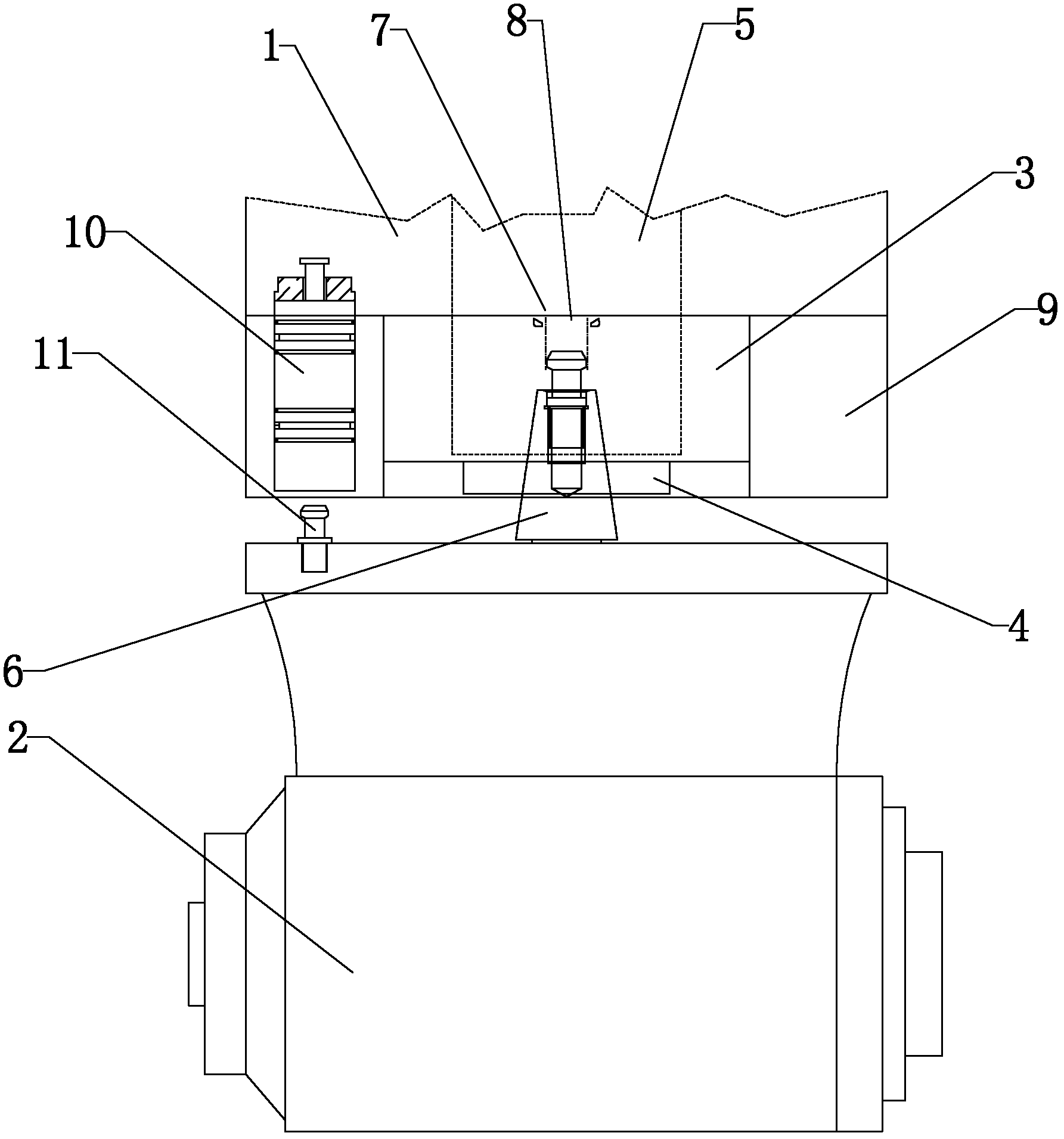 Electromagnetic clamping device for mechanical milling head