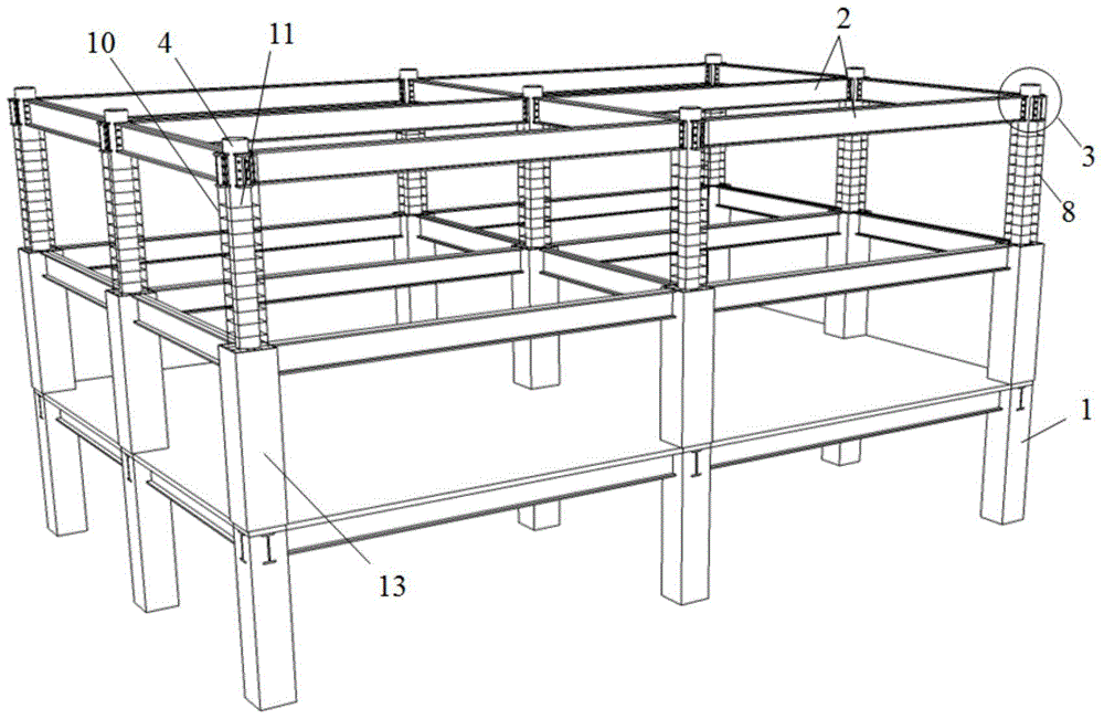 A Construction Method for Steel-Concrete Composite Frames Connected by Cross Bolts