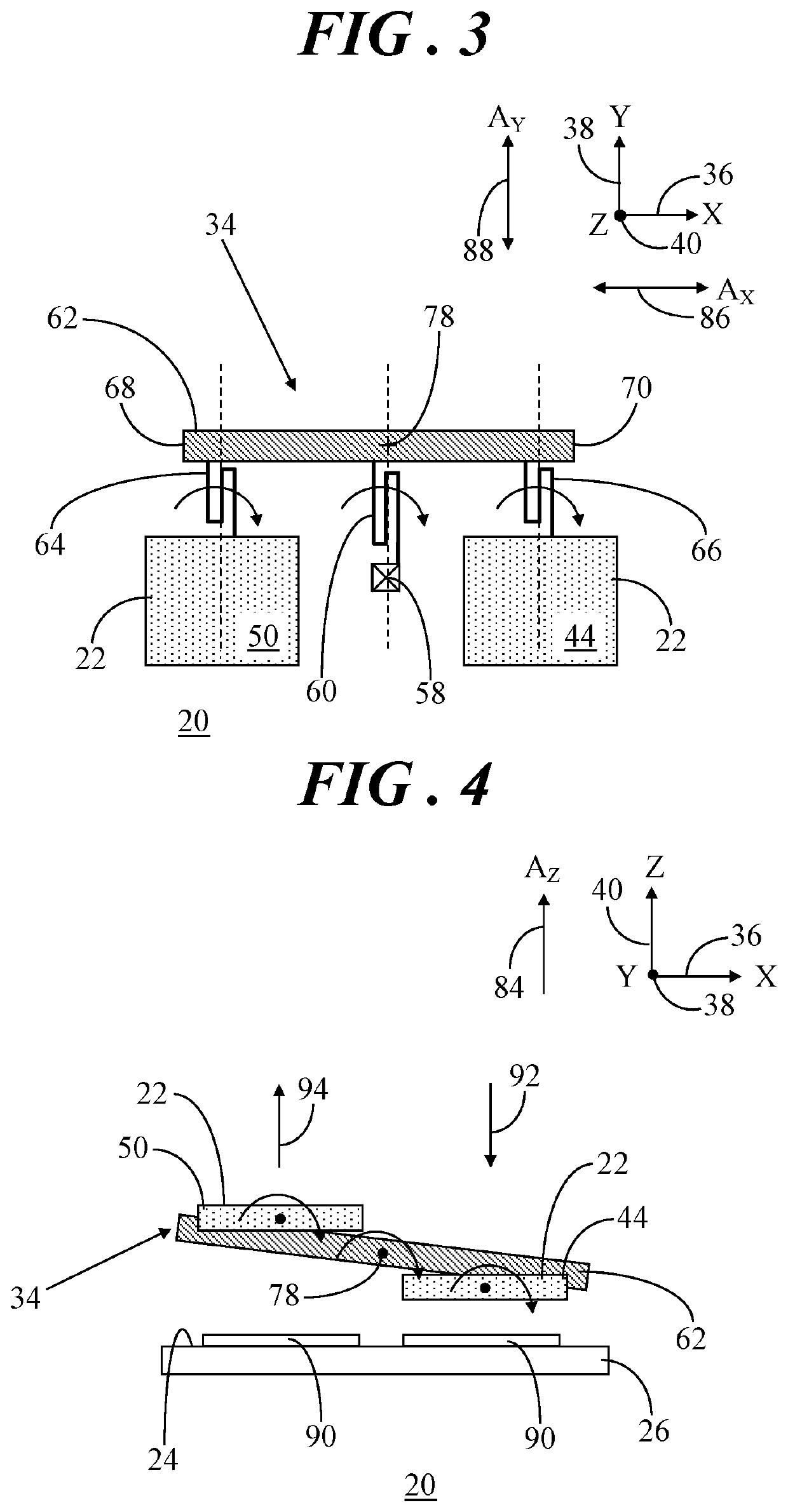 Single axis inertial sensor with suppressed parasitic modes