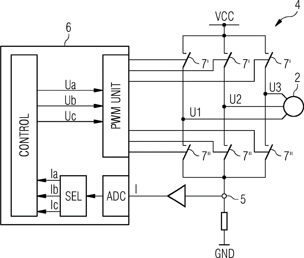 Brushless direct current motor having sfoc control