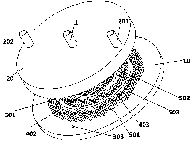 Water-cooled plate heat exchanger with circular structure