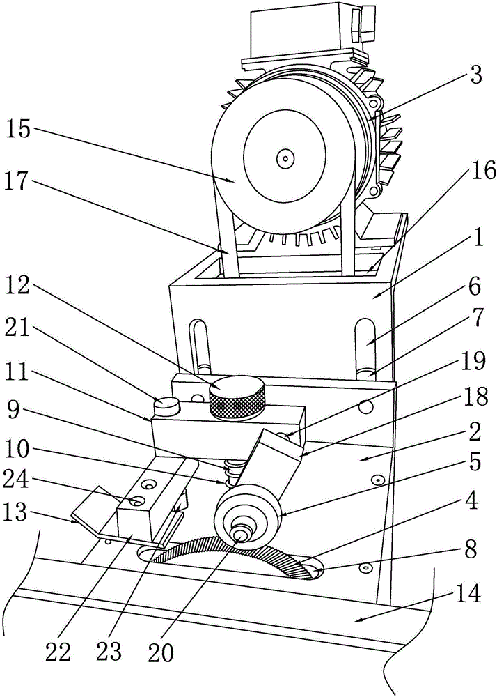 Special adhering port grinding machine for carton printing