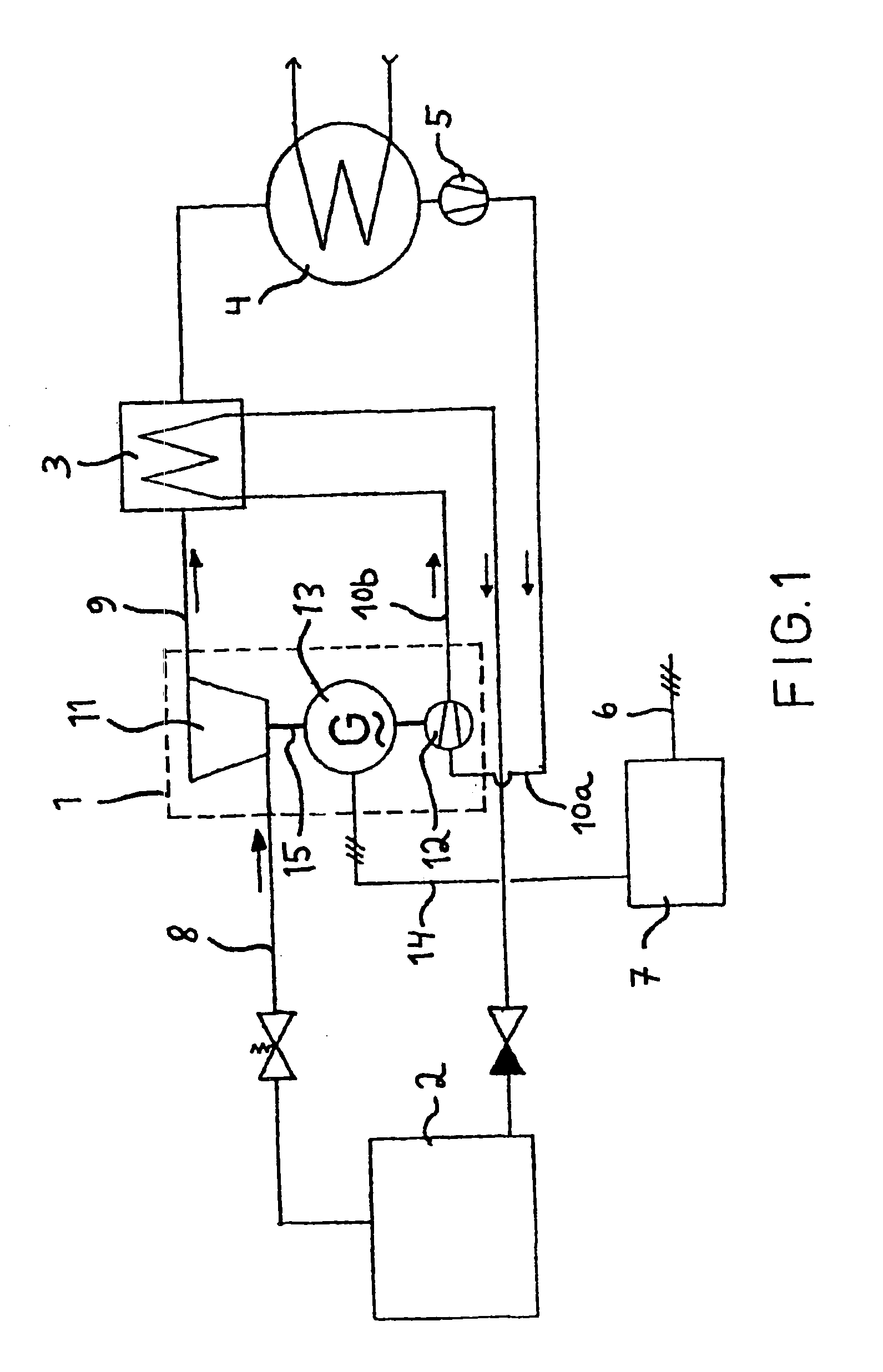 Lead-in structure and a fixing flange for a turbo generator