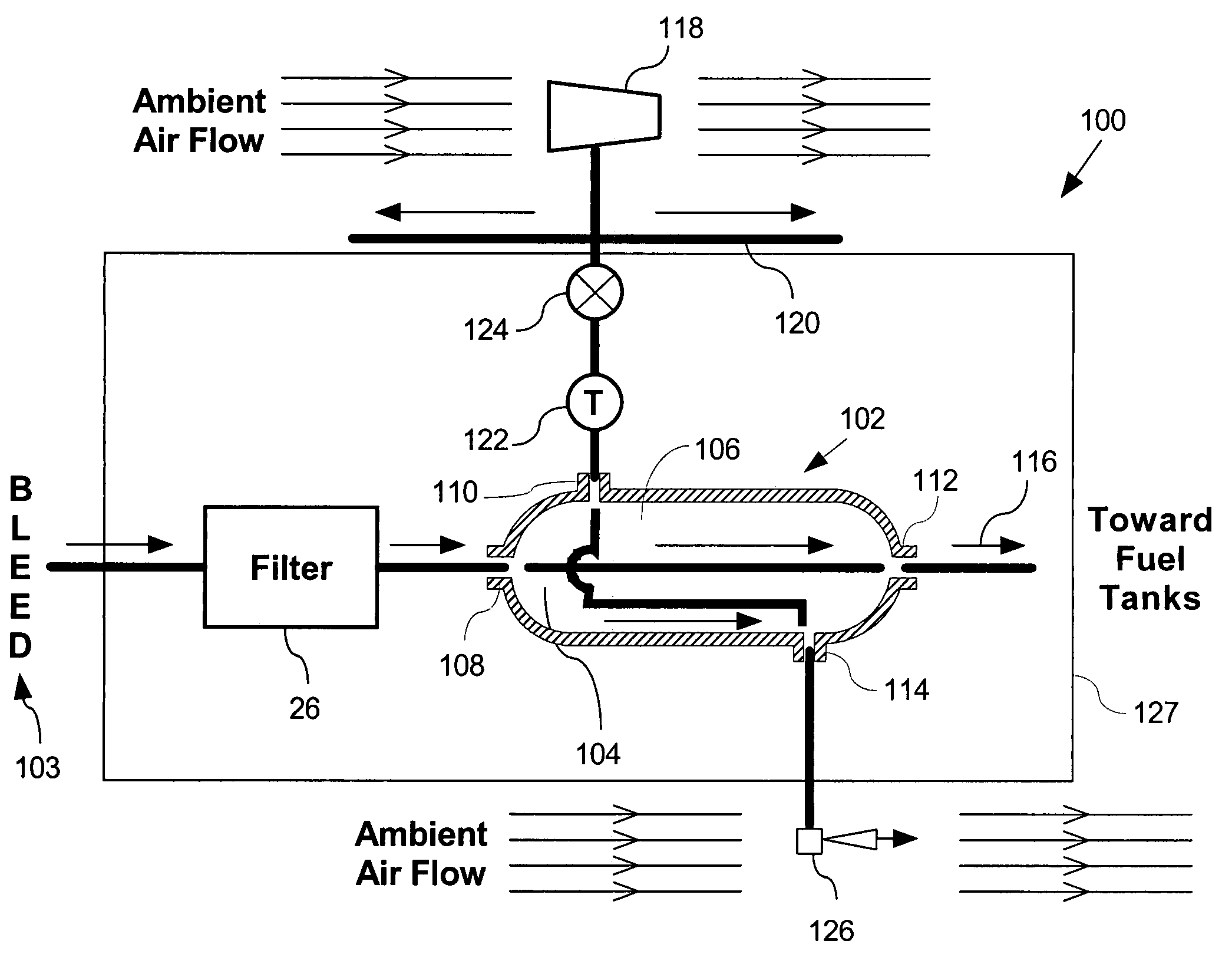 Cooling system for an on-board inert gas generating system