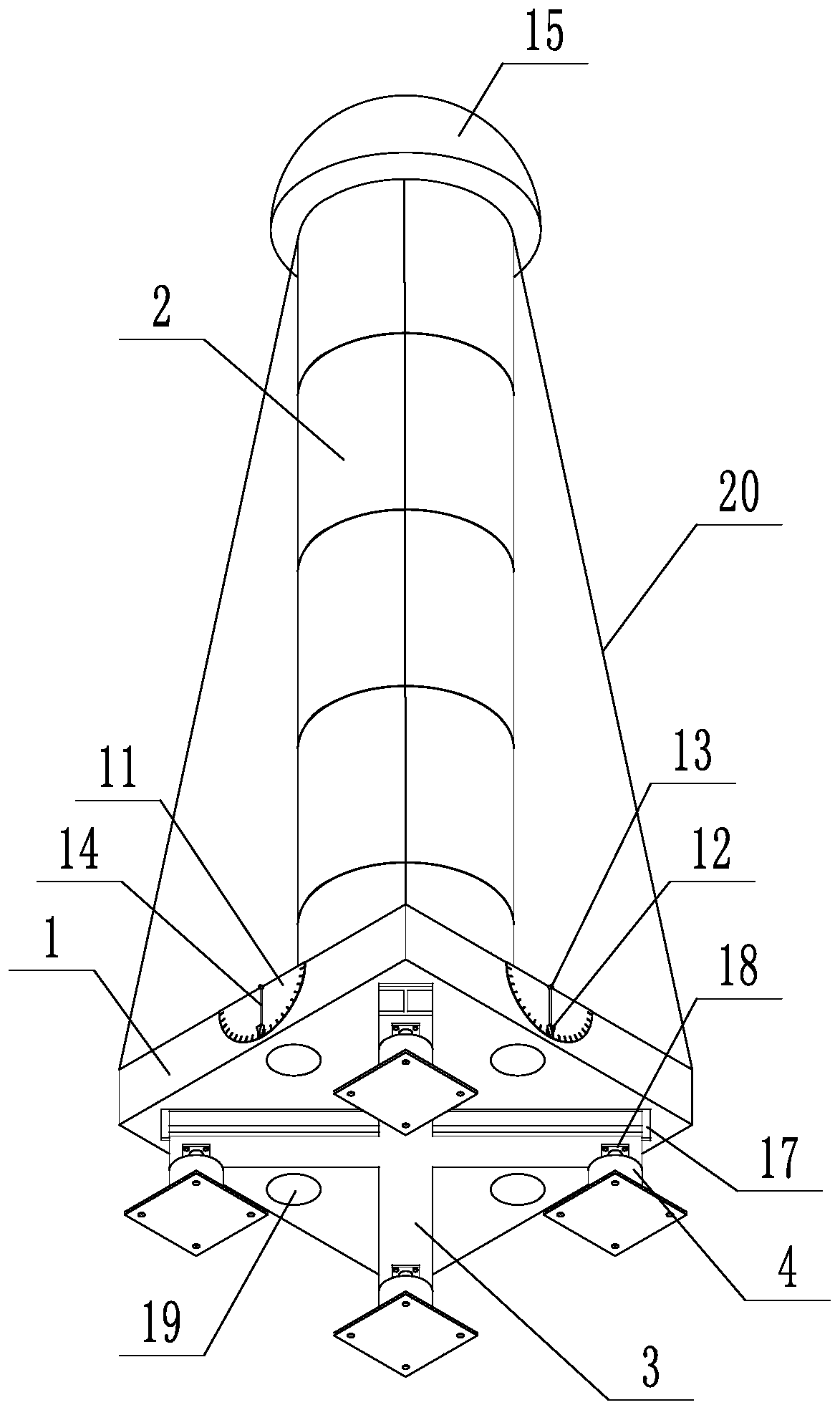 Beidou ground-based augmentation system base station observation pillar