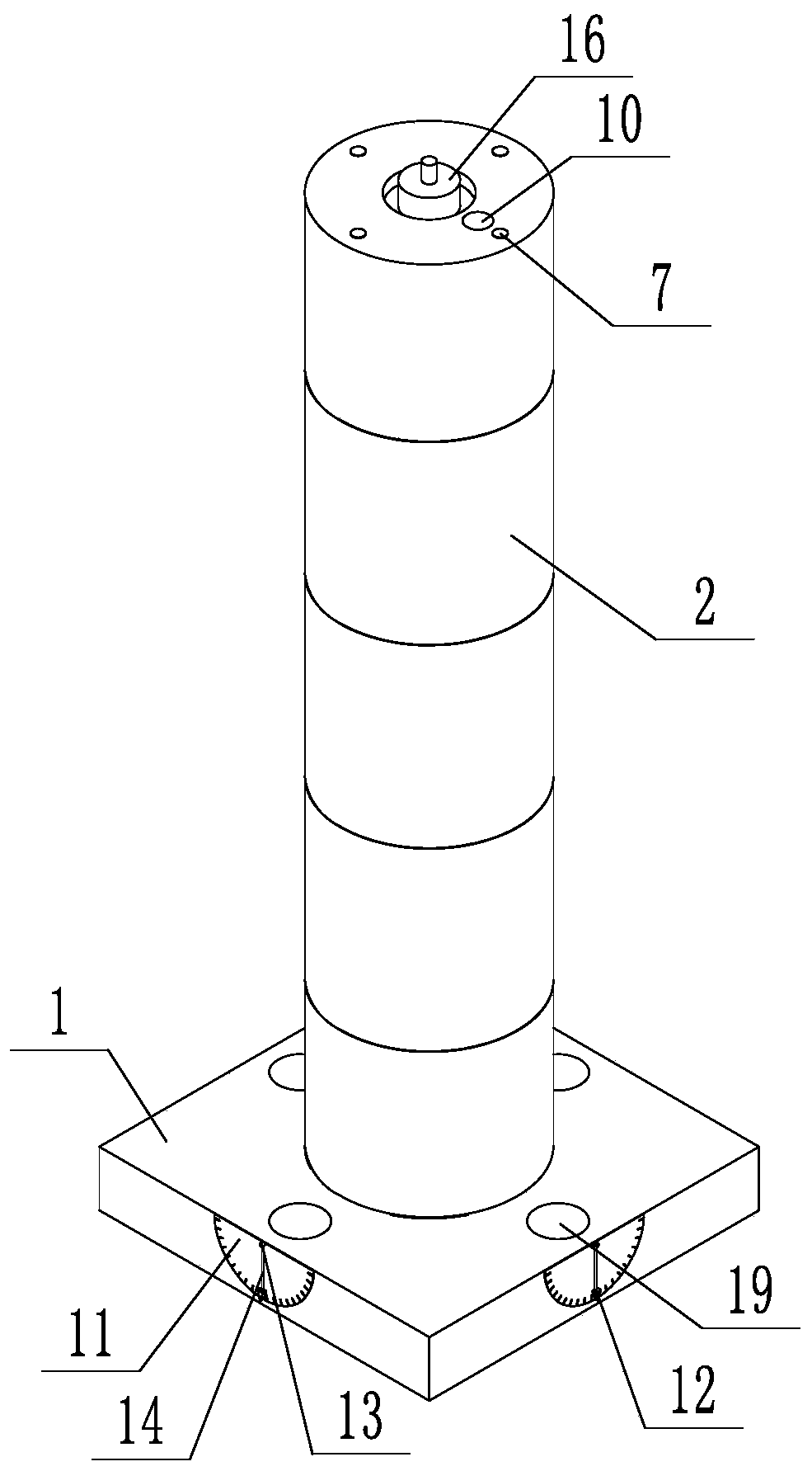 Beidou ground-based augmentation system base station observation pillar