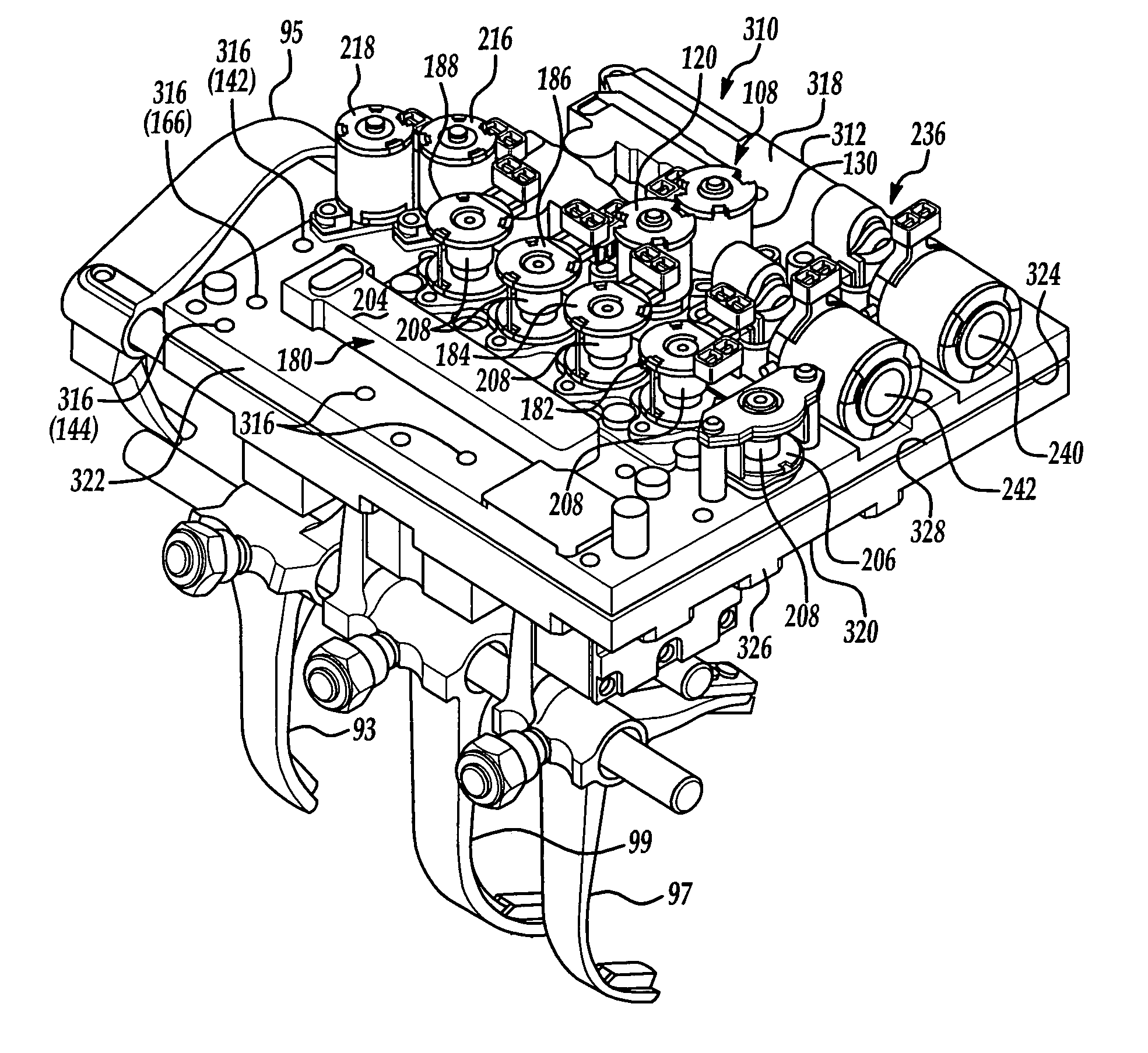 Integrated control module for a dual clutch transmission