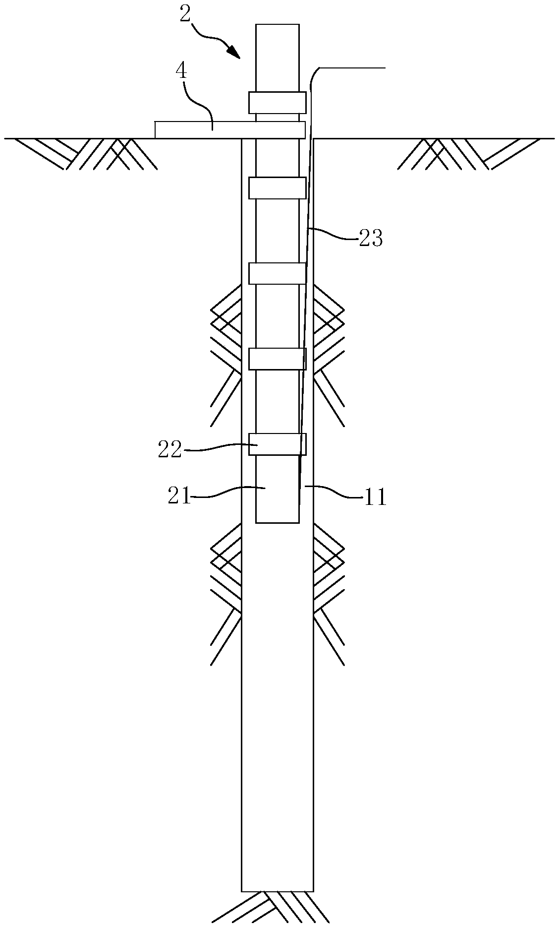 Embedding method of inclinometer casing in formation containing silty fine sand