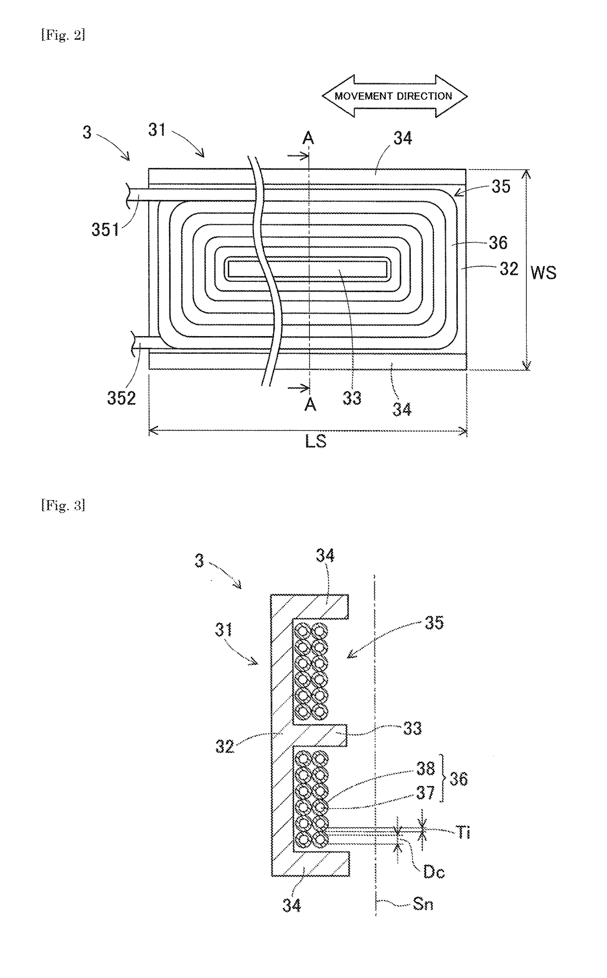 Non-contact power feeding coil and non-contact power feeding system