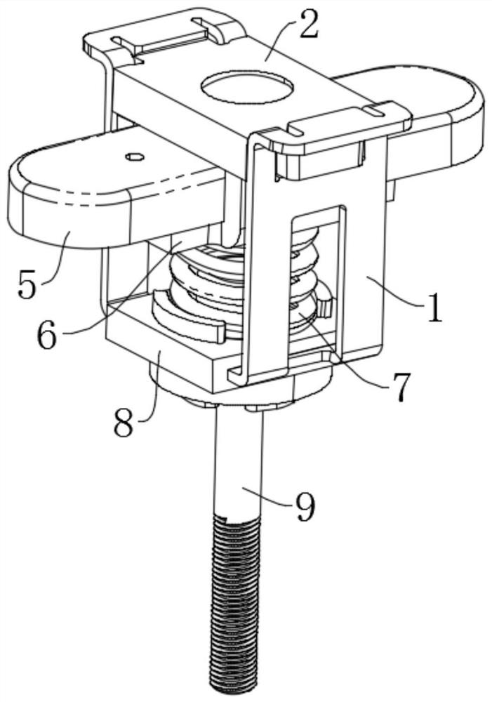 Moving contact bridge retaining structure of anti-short-circuit capability improving switch device