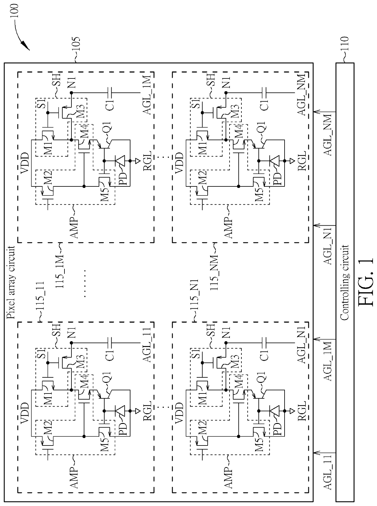 Scheme of boosting adjustable ground level(s) of storage capacitor(s) of BJT pixel circuit(s) in pixel array circuit of image sensor apparatus