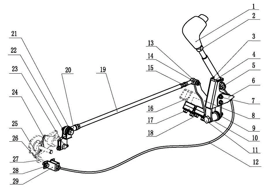 Comprehensive gear-shifting mechanism of all-terrain vehicle