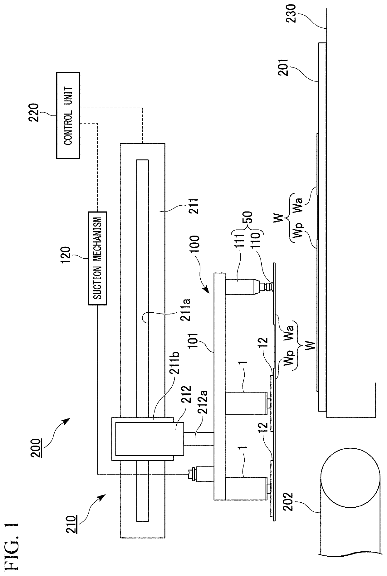 Holding nozzle, holding head and transportation apparatus