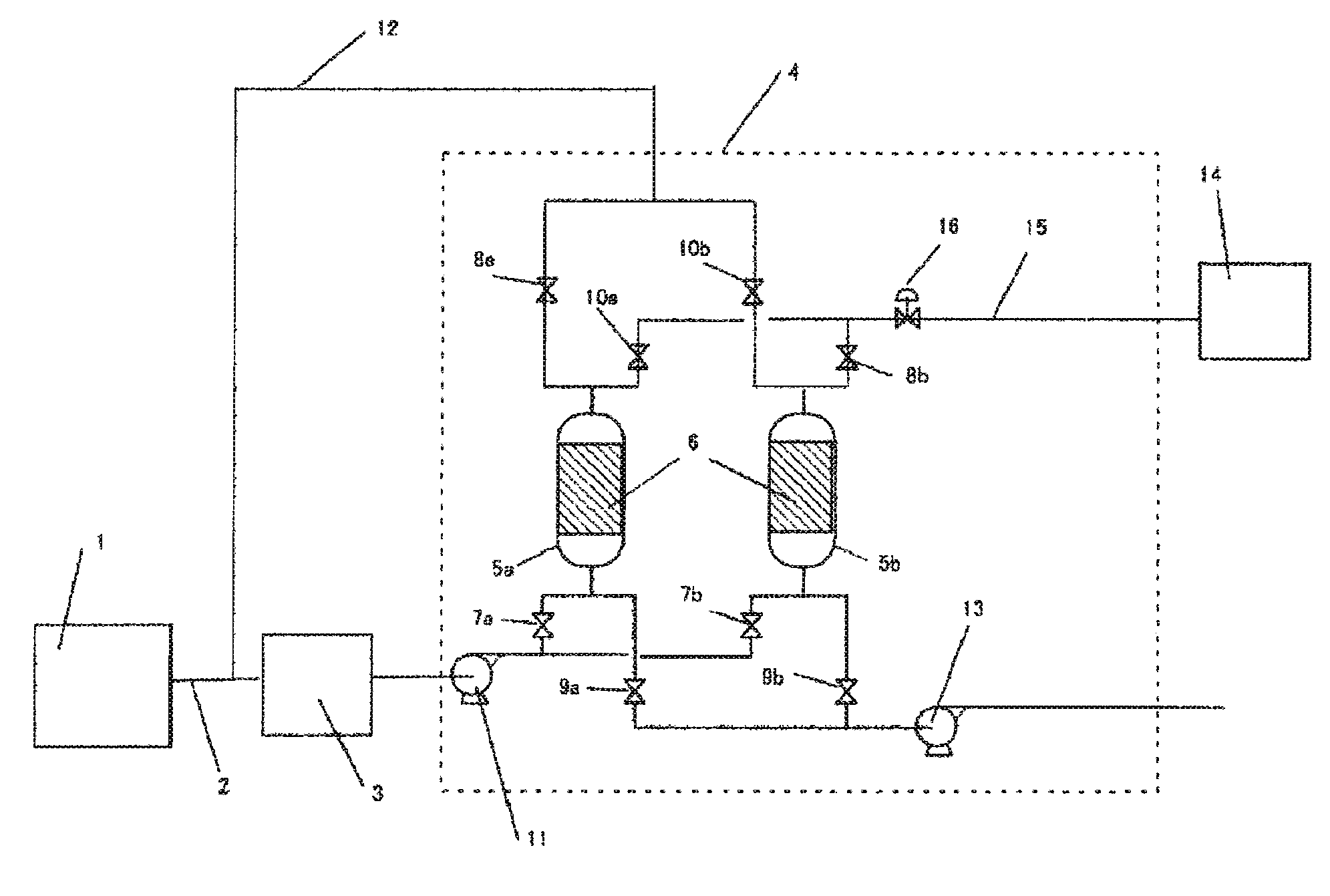 Method and apparatus for producing and storing ozone using adsorbent