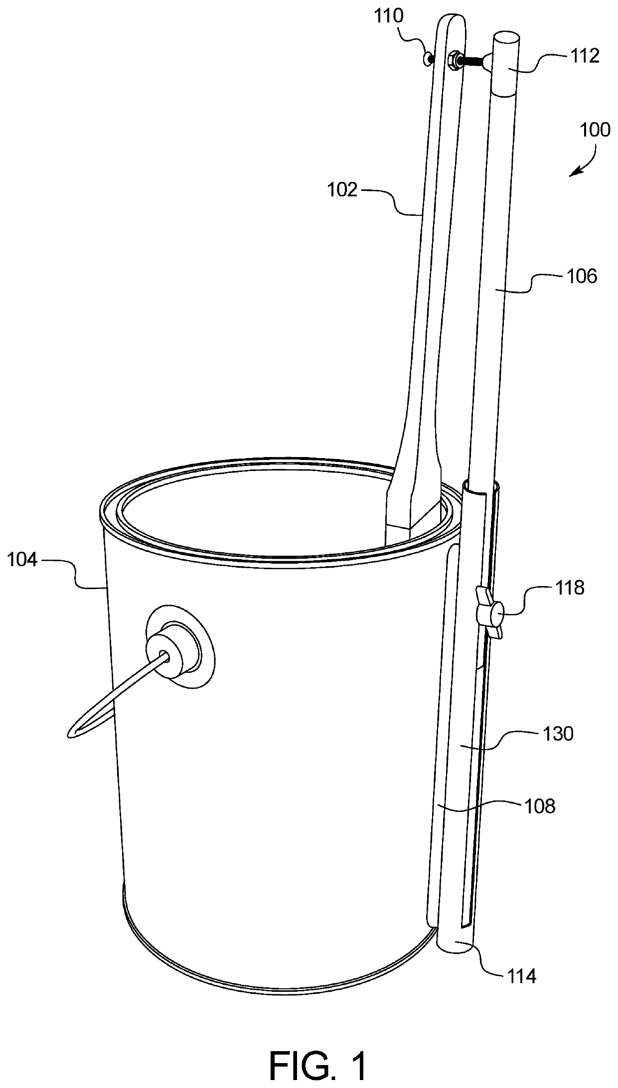 Adjustable brush holding assembly