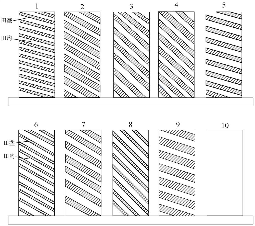 Method for identifying influence mechanism of slope cropland furrow layout on microorganisms