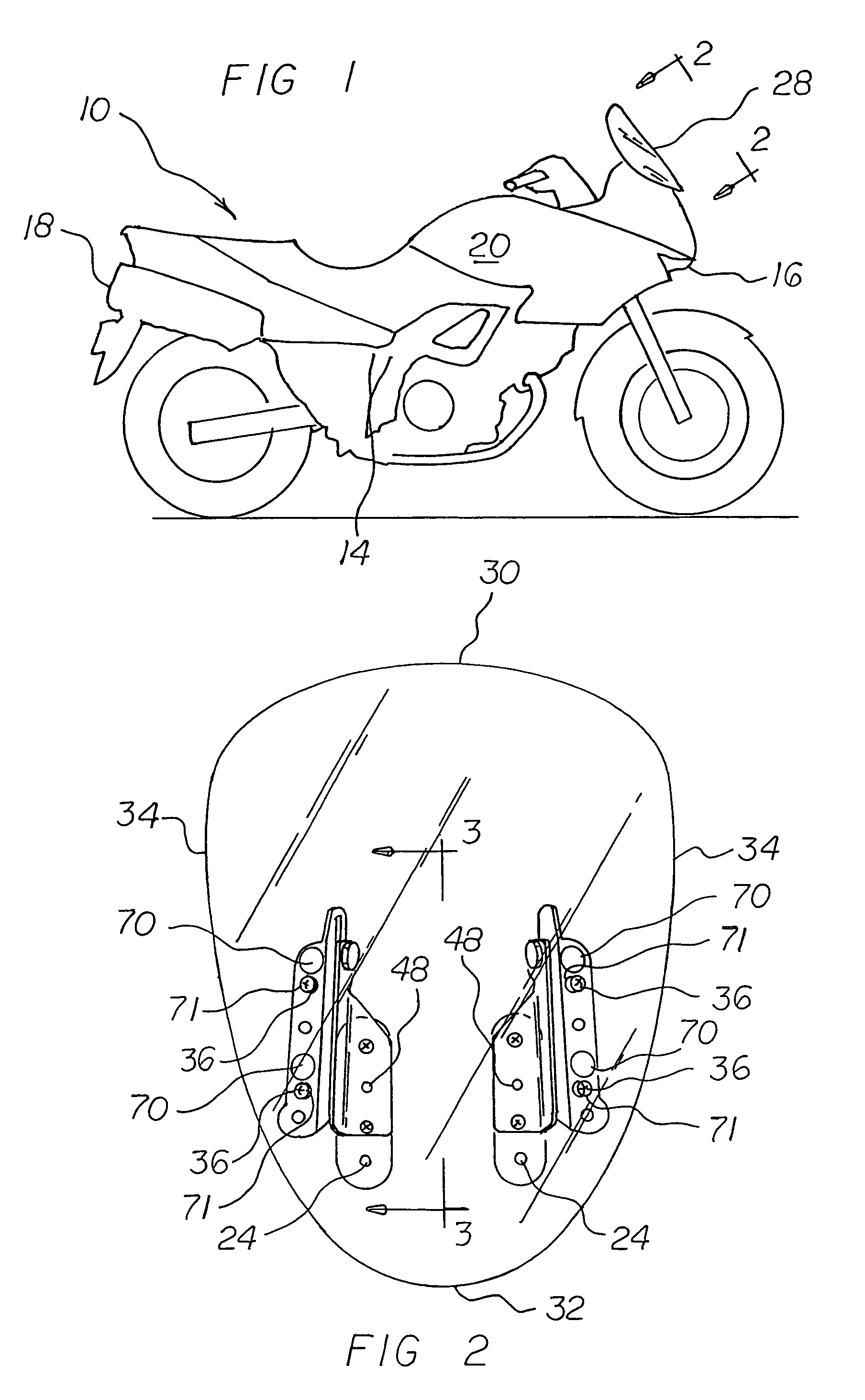 Motorcycle and windshield mount system