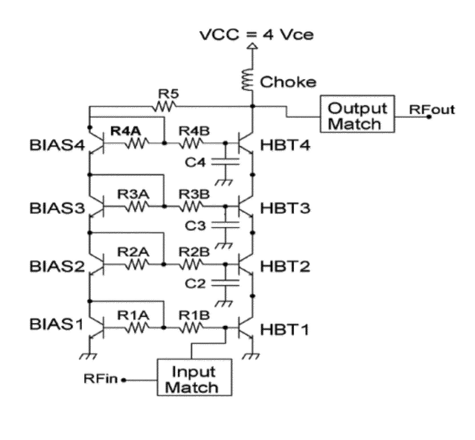 Bipolar stacked transistor architecture