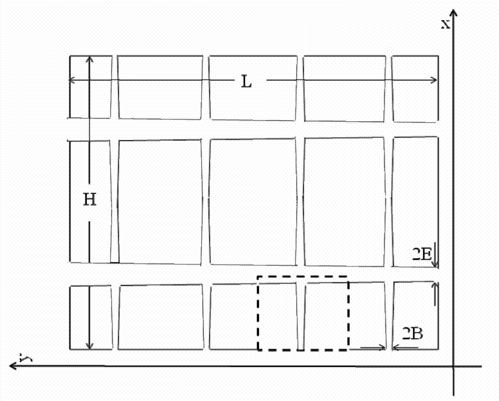 Design method for grid electrode with gradually changed width