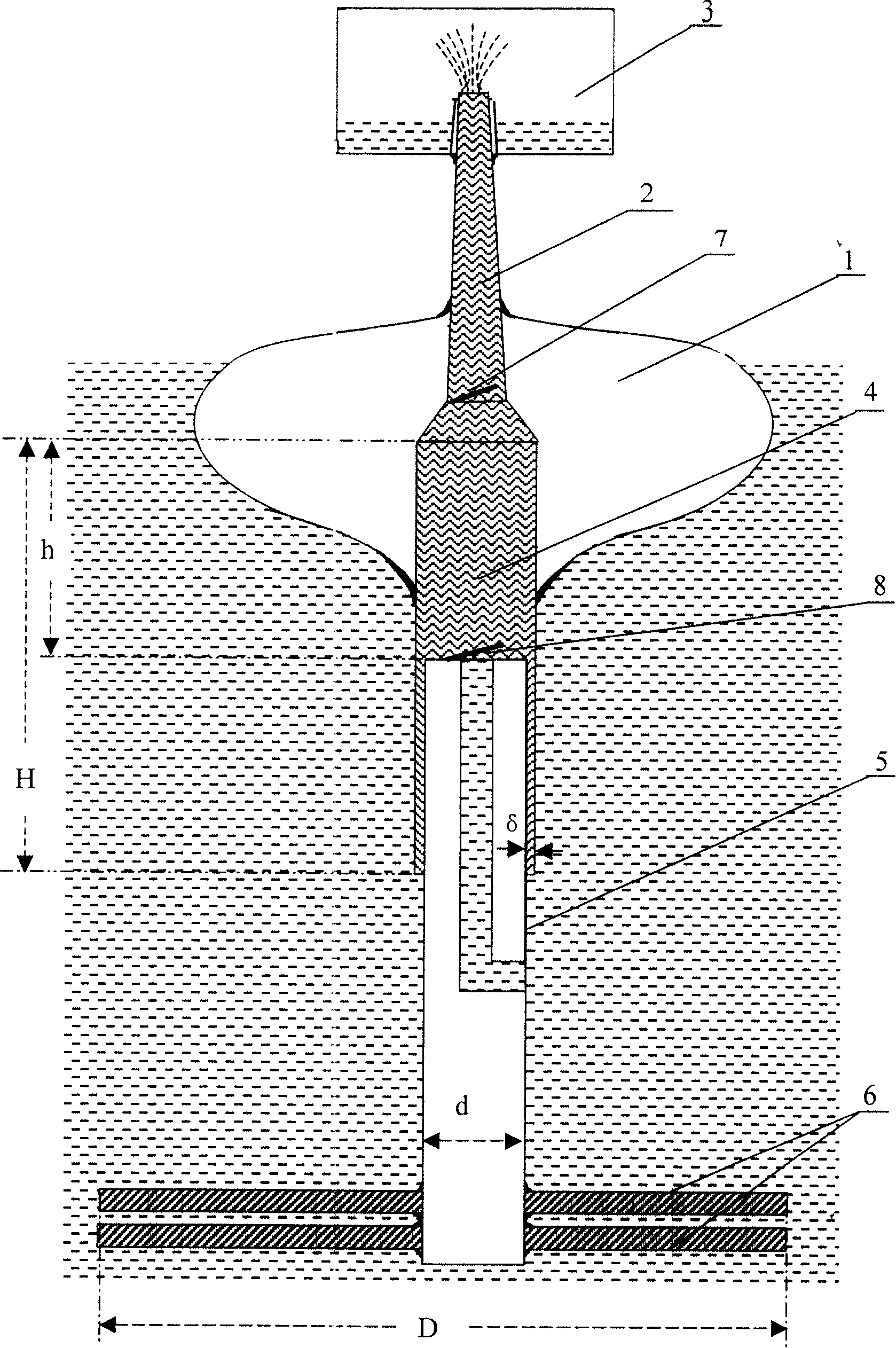 Waving piston transducing device and method