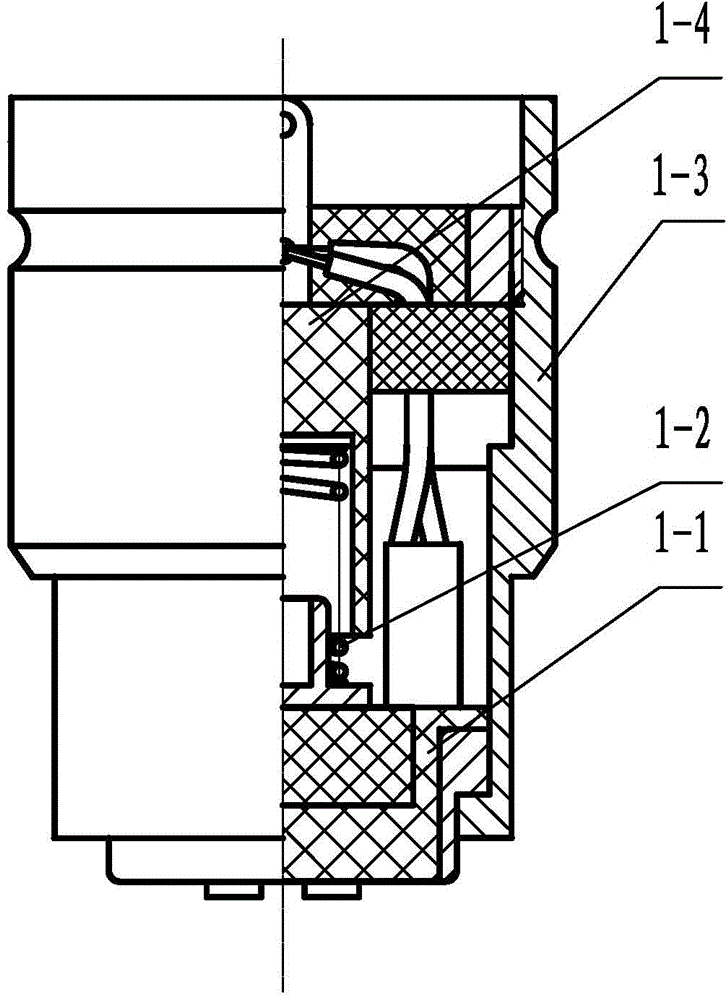 Combined sliding shut-off switch with self-adaptive contacts