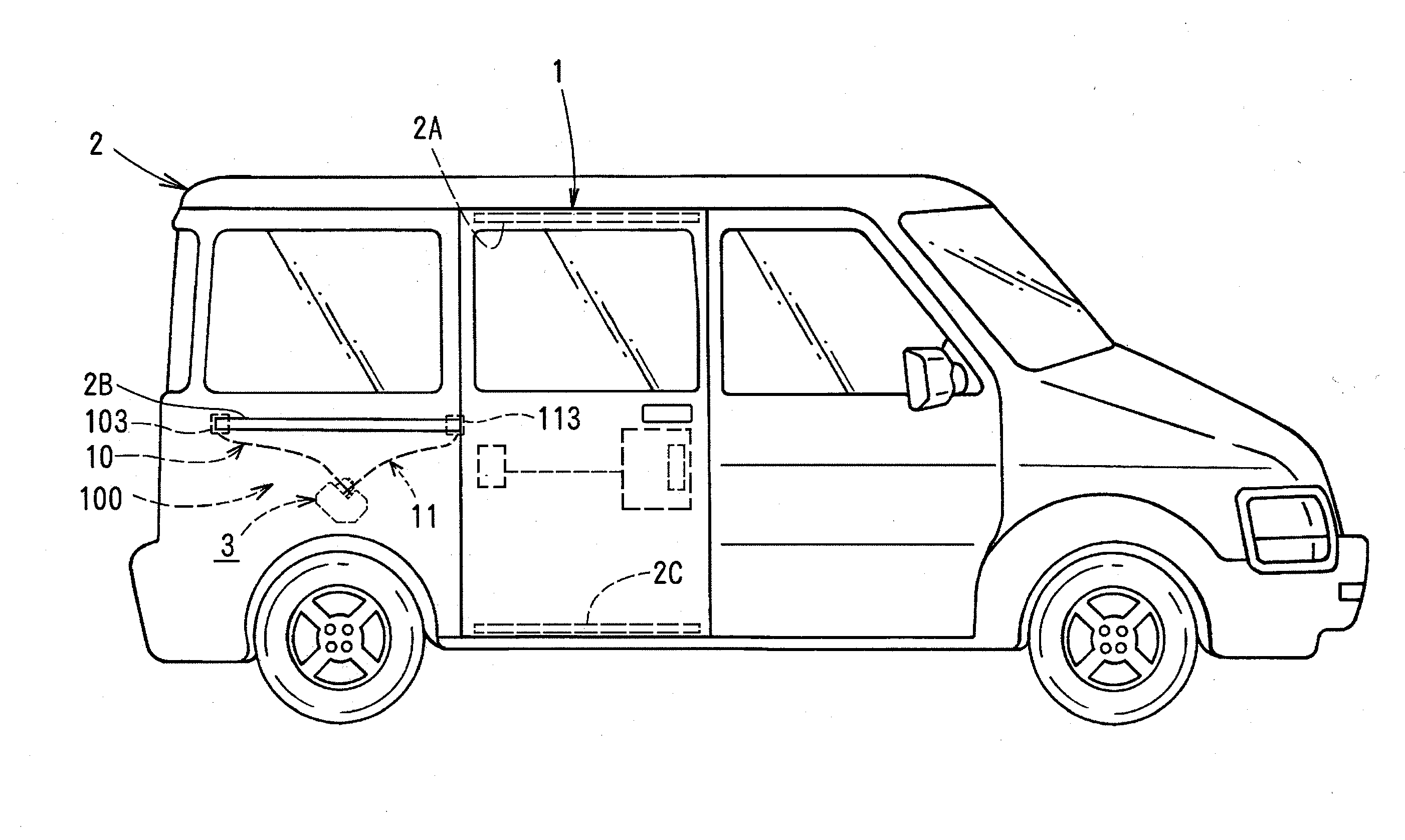 Vehicle door opening device