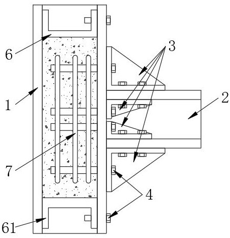 A special-shaped column node connection structure for prefabricated buildings