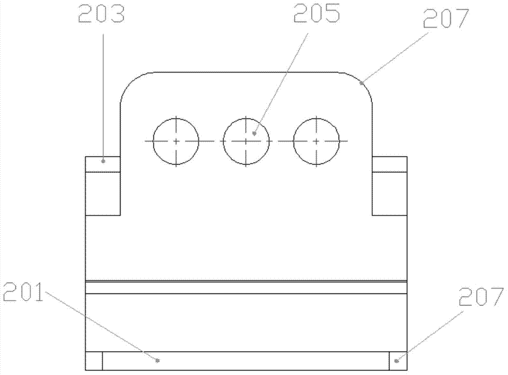 Clamping groove position blocking connection stamping part structure special for T-shaped groove and assembling method