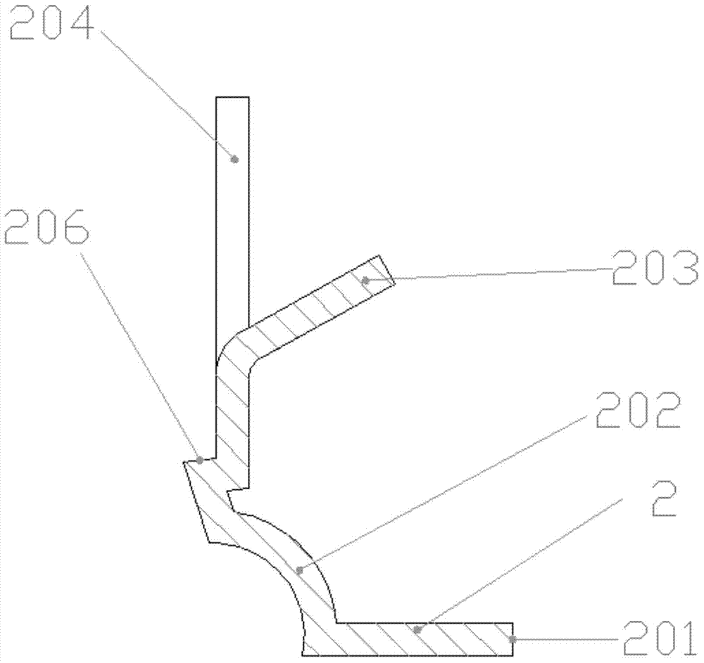 Clamping groove position blocking connection stamping part structure special for T-shaped groove and assembling method