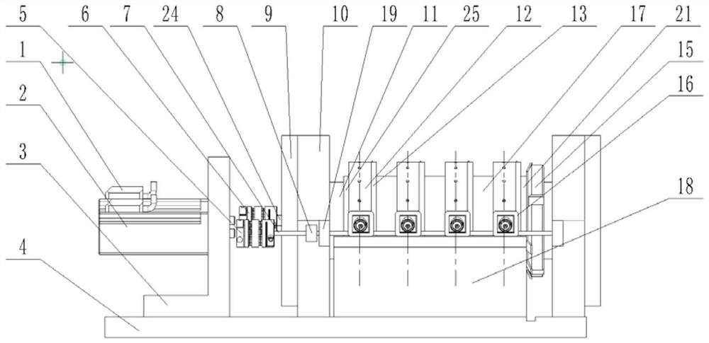 Bearing friction torque testing mechanism in vacuum environment