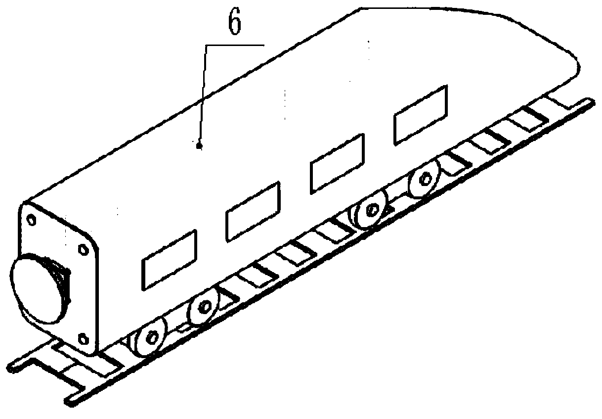 Active and passive composite control system for inhibiting high-speed train side rolling, nodding and shaking behaviors